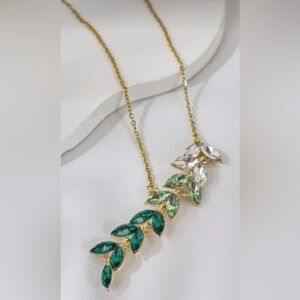 Crystal Leaves Necklace
